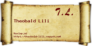 Theobald Lili névjegykártya